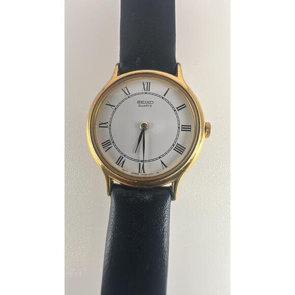 Ladies Seiko Quartz Watch Goldtone New Battery Runs Fine 25mm - Picture 1 of 8